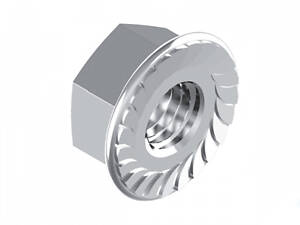 DIN6923 М6 нержавіюча сталь крок 1 під ключ 10мм гайка з фланцем зубчаста [N6L00000N6L0600002] Metalvis