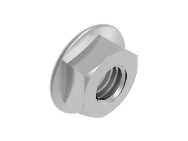 DIN6923 М8 сталь 10 крок 1.25 під ключ 13мм гайка шестигранна з фланцем Delta-MKS (250 шт.) [6L20000006L08A00D0] Metalvis - Фото 1