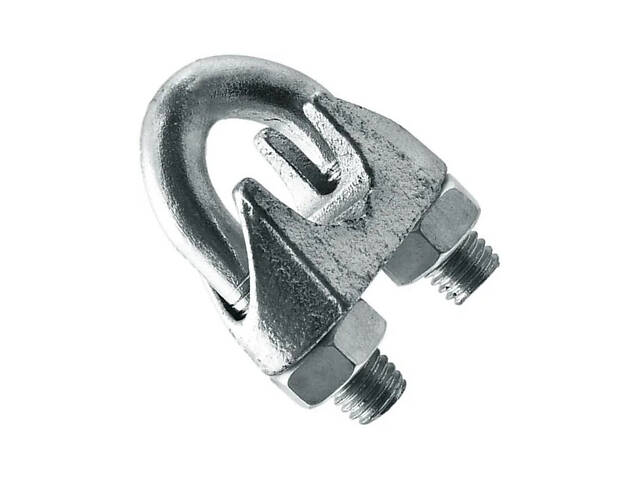 DIN741 Затискач ø10мм M8 34x42мм для каната цинк білий (10 шт.) [3S20000003S1002000] Metalvis - Фото 1