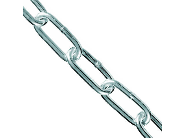 DIN763 Ланцюг 3мм довголанковий WLL-55кг цинк білий (100 пог.м) [91CEP0091CEP030D0H] Metalvis - Фото 1