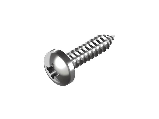 DIN7981 2,9х13 PH1 Саморіз цинк білий повна різьба напівкругла головка (250 шт.) [805200000805291320] Metalvis - Фото 1