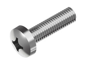 DIN7985 М8х25 сталь 4.8 гвинт цинк білий повна різьба крок 1,25 [5M52000005M5802520] циліндр PH4 Metalvis