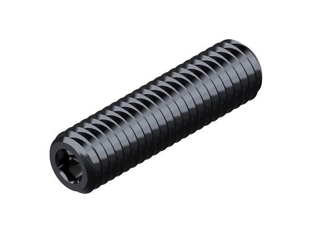 DIN913 М5х16 сталь 450HV гвинт установчий плоский кінець оксид під біту HX2.5 (100шт.) [9800P0000985016000] Metalvis - Фото 1