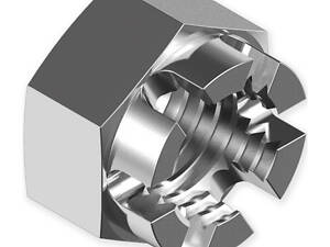 DIN935 М16 нержавіюча сталь крок 2 під ключ 24мм гайка корончаста (5 шт.) [N6KR0000N6KR160000] Metalvis