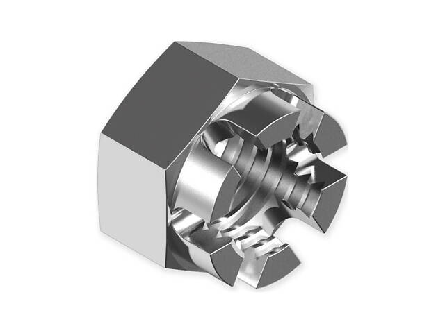 DIN935 М16 нержавіюча сталь крок 2 під ключ 24мм гайка корончаста (50 шт.) [N6KR0000N6KR160000] Metalvis - Фото 1