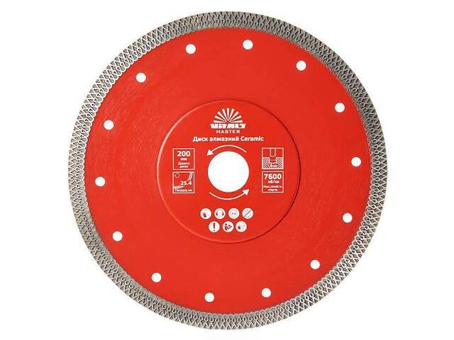 Диск алмазний Vitals Master Ceramic 200×1,8×25,4/22,2×10 мм