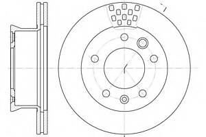 Диск тормозов. перед. DB/VAG Sprinter Series (W909)/Sprinter Series (W901)/Sprinter Series (W904)/Sprinter Series (W902)/Sp