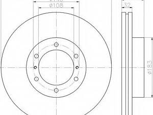 ДИСК тормозов. TOYOTA 4351260191 на TOYOTA LAND CRUISER PRADO (KDJ15_, GRJ15_)