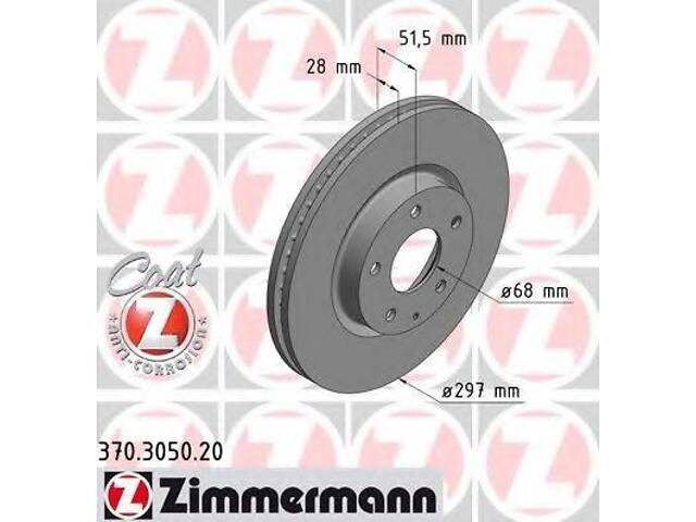 диск гальм. ZIMMERMANN 370305020 на MAZDA CX-5 (KE, GH)