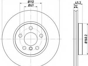 Диск гальм F45 BMW 34116866297 на BMW 2 Active Tourer (F45)