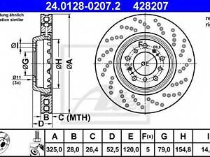 Диск тормозов R E46 BMW 34112282802 на BMW 3 купе (E46)