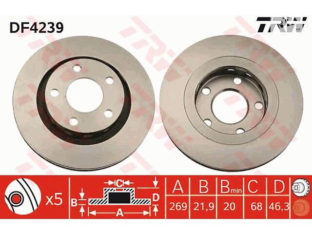 Диск гальмівний (1 шт.) AUDI A6/A6 Quattro/A8/A8 Quattro