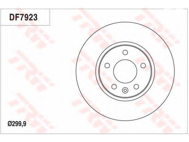 Диск гальмівний (1 шт.) CHEVROLETOPEL CruzeAstra J F D=300mm 09> > TRW DF7923 на OPEL ASTRA J Sports Tourer