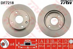 Диск тормозной (1 шт.) CHEVROLRTDAEWOO LaccetiNubira F TRW DF7218 CHEVROLET LACETTI универсал (J200)