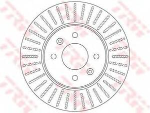 Диск тормозной (1 шт.) HYUNDAIKIA AccentRio F D=256mm 10 TRW DF6198 HYUNDAI SOLARIS IV (RB)