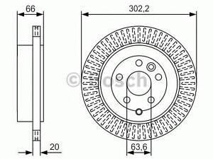 Диск тормозной 302 мм LAND ROVER Freelander II (FA) R 2.0-3.2 06 PR2 BOSCH 0986479U44 на LAND ROVER LR2 (FA_)