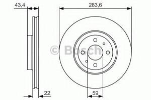 Диск гальмівний ALFA ROMEOCITROENFIATLANCIAPEUGEOT F 92&gt &gt PR2 BOSCH 0986479S01 на FIAT IDEA