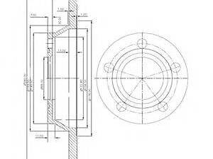 Диск тормозной AUDI A4 F D=280mm 94-97 DELPHI BG2987 на AUDI A4 седан (8D2, B5)