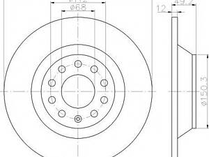 Диск гальмівний AUDI A6 R D=302mm 04-18 TEXTAR 92132503 на AUDI A6 Avant (4F5, C6)