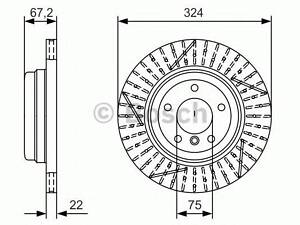 Диск гальмівний BMW 1 E813 E90 R 05-13 BOSCH 0986479A78 на BMW 3 кабрио (E93)