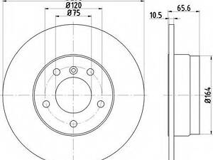 Диск гальмівний BMW 13 &gt 2,0 F 05&gt &gt BOSCH 986479306 на BMW 3 седан (E90)