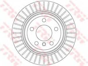 Диск тормозной BMW 3(F30)4(F36) R D=300mm 11 TRW DF6513S на BMW 3 (F30, F35, F80)