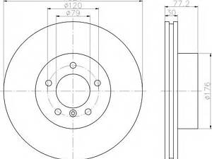 Диск тормозной BMW 5(E60)6(E64) F D=324mm 01-10 TEXTAR 92122605 на BMW 5 седан (E60)