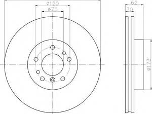 Диск гальмівний BMW X3(E83)X5(E53) F D=332mm 00-11 TEXTAR 92107205 на BMW X5 (E53)