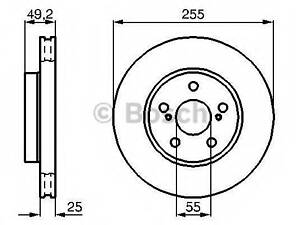 Диск гальмівний BOSCH 0986478584 на TOYOTA CARINA E Sportswagon (_T19_)