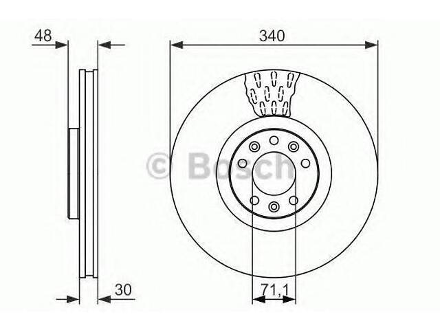 Диск гальмівний BOSCH 0986479092 на PEUGEOT 407 купе (6C_)