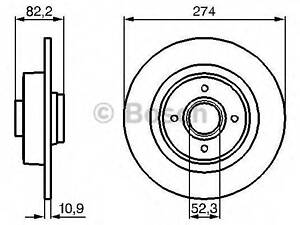 Диск гальмівний BOSCH 0986479108 на RENAULT MEGANE I Break (KA0/1_)