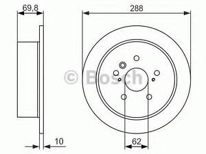 Диск гальмівний BOSCH 0986479614 на LEXUS RX (MHU3_, GSU3_, MCU3_)