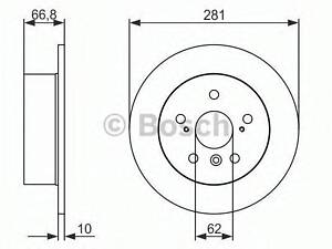 Диск гальмівний BOSCH 0986479C21 на LEXUS ES (GSV4_, ACV4_)