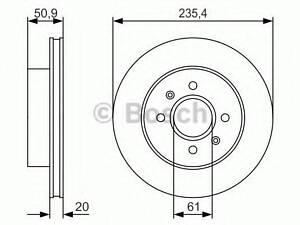 Диск гальмівний BOSCH 0986479R52 на DACIA SOLENZA