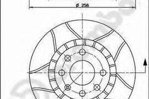 Диск тормозной BREMBO 09514876 на OPEL KADETT E Наклонная задняя часть (33_, 34_, 43_, 44_)