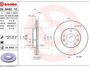 Диск тормозной BREMBO 09B46310 на DACIA DUSTER