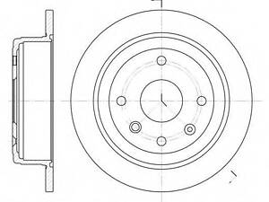 Диск гальмівний CHEVROLET AVEO, LACETTI задн. (вир-во REMSA) REMSA 687600 на DAEWOO LACETTI Наклонная задняя часть (KLAN