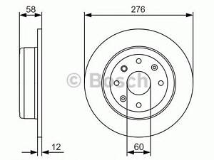 Диск гальмівний CHEVROLET Epica R 2,0-2,5 06-11 BOSCH 0986479A56 на CHEVROLET TOSCA (KL1_)