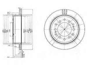 Диск тормозной DELPHI BG3557 TOYOTA LAND CRUISER PRADO (_J9_)