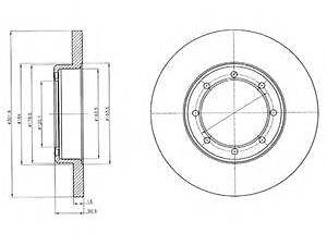 Диск тормозной DELPHI BG4344 VAUXHALL MOVANO Mk II (B) Chassis/Cab