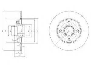 Диск тормозной DELPHI BG9021RS на PEUGEOT 307 Estate (3E)