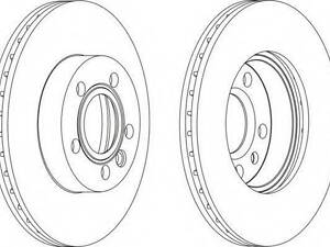 Диск тормозной FERODO DDF1010 на VW TRANSPORTER/CARAVELLE Mk IV автобус (70XB, 70XC, 7DB, 7DW)