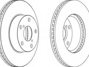 Диск гальмівний FERODO DDF1216 на TOYOTA RAV 4 Mk II (CLA2_, XA2_, ZCA2_, ACA2_)