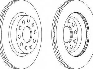 Тормозной диск FERODO DDF1223 на SEAT LEON (1P1)