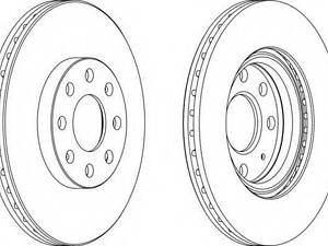 Диск гальмівний FERODO DDF1304 на OPEL CORSA D