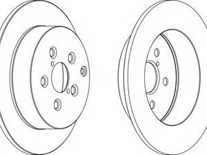 Диск гальмівний FERODO DDF1406 на TOYOTA AVENSIS Combi (T25)