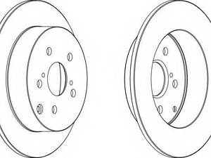 Диск тормозной FERODO DDF1419 на TOYOTA RUNX (ZZE12_, NDE12_, ZDE12_)