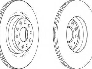 Диск тормозной FERODO DDF1503C на VW PASSAT (362)