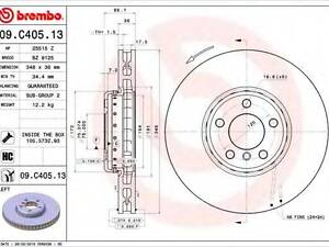 Диск гальмівний FL BREMBO 09C40513 на BMW 6 купе (F13)