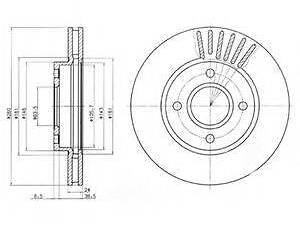 Диск гальмівний FORD CougarMondeoScorpio F D=260mm 93-00 DELPHI BG2699 на FORD MONDEO (GBP)